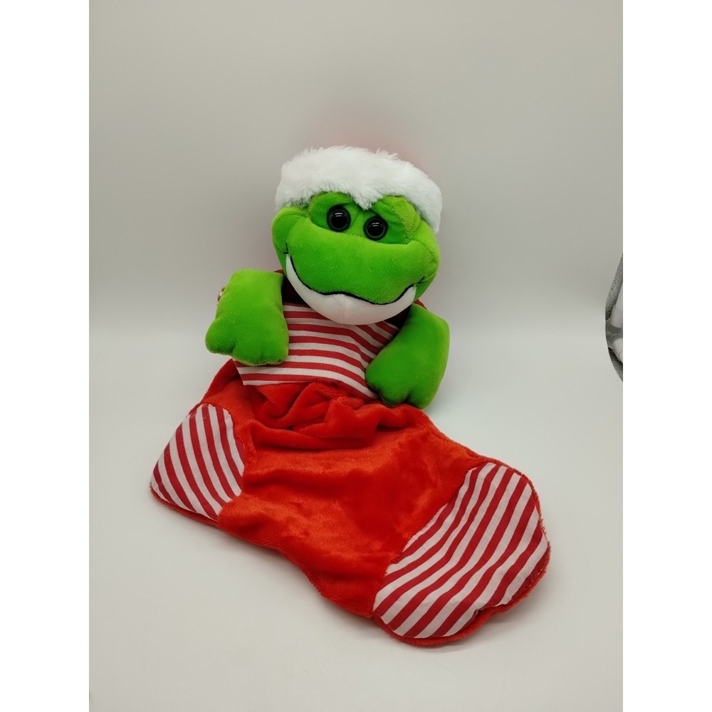 Hoppy Holidays Christmas Stocking Frog Ganz 18"
